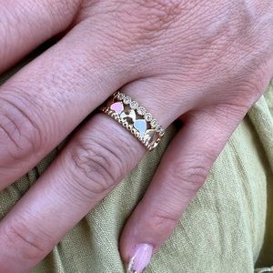 New Fashion Woman Adjustable Ring Gold Color Heart Ring